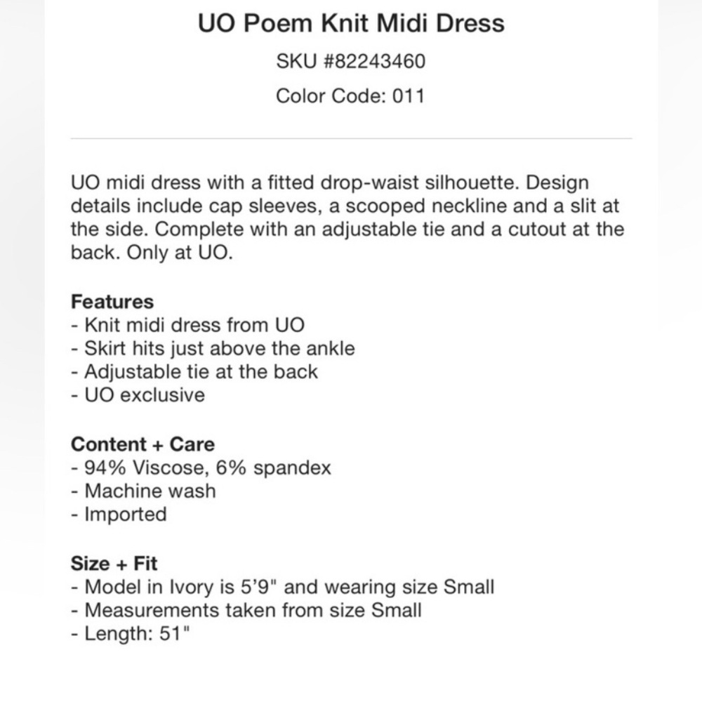 Urban Outfitters Drop Waist Midi Dress Size M - Picture 3 of 6
